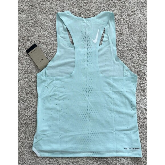 Nike Dri-FIT ADV AeroSwift Racing Running Singlet Jade Ice DM4624-346 Mens XXL - Picture 4 of 11